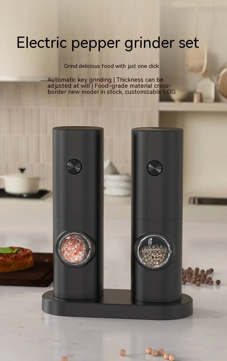 Electric Pepper Mill & Storage Set