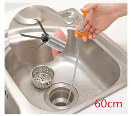 60CM Sewer Dredger Spring Pipe Dredging Tool for Sink Kitchen Gadgets