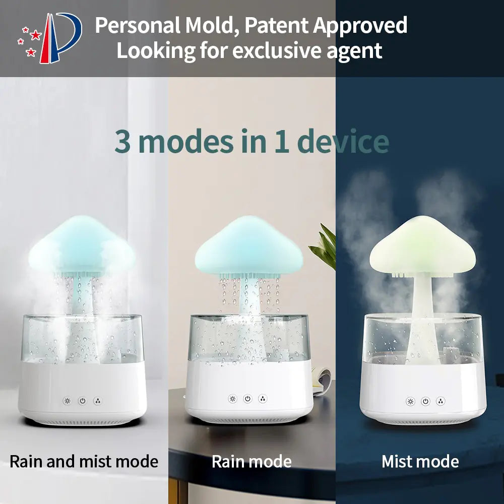 Rain Cloud Desk Humidifier & Aroma Diffuser