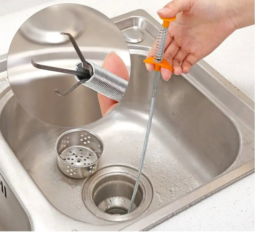 60CM Sewer Dredger Spring Pipe Dredging Tool for Sink Kitchen Gadgets
