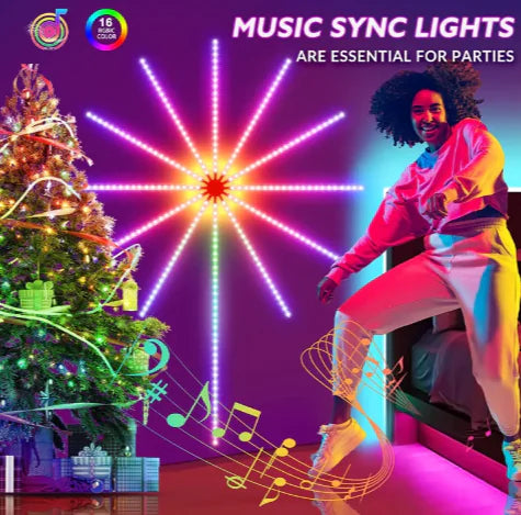 Firework Audio-Sync LED Strip Lights - Vibrant Room Decor