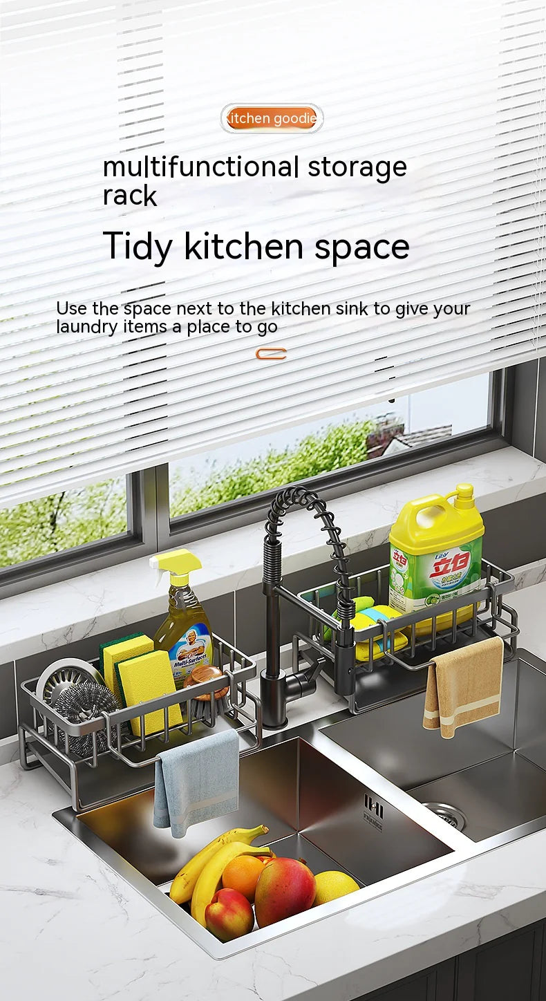 All-in-One Kitchen Sink Caddy with Draining System