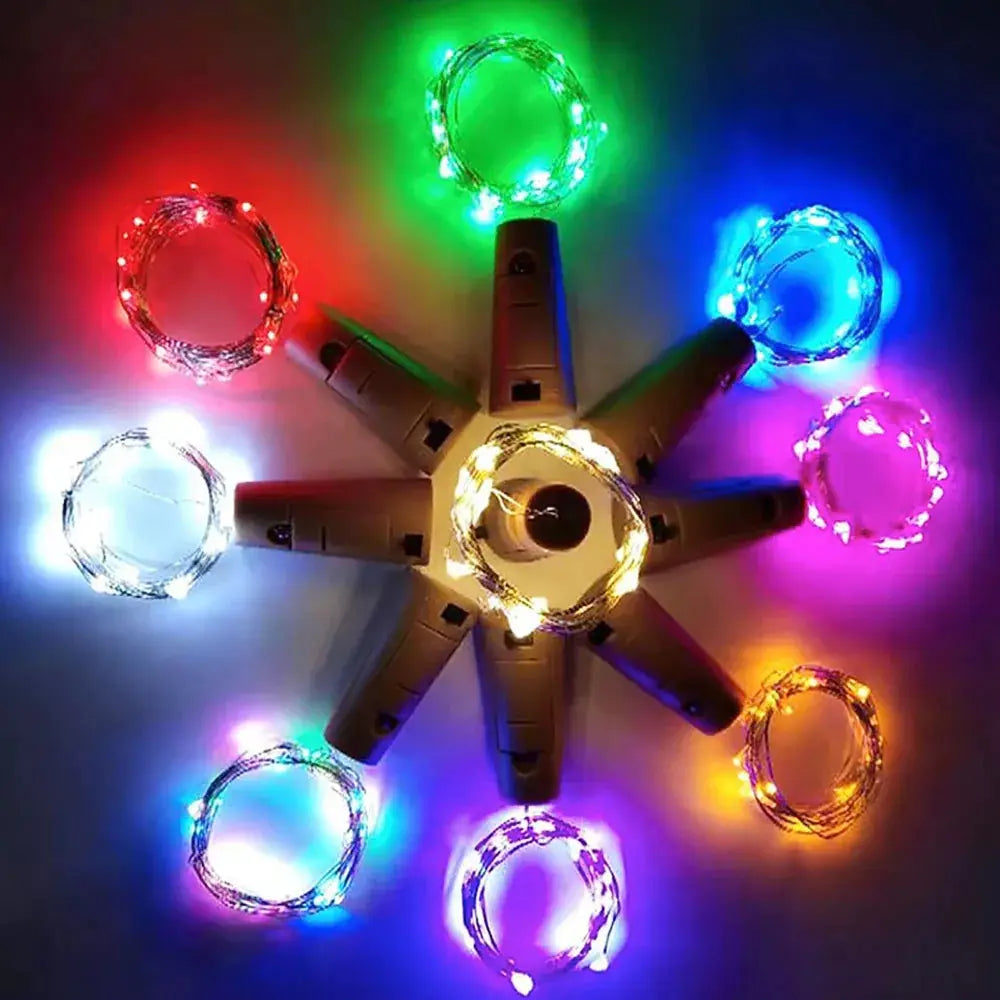 LED Wine Bottle Cork String Lights for Holiday Decor