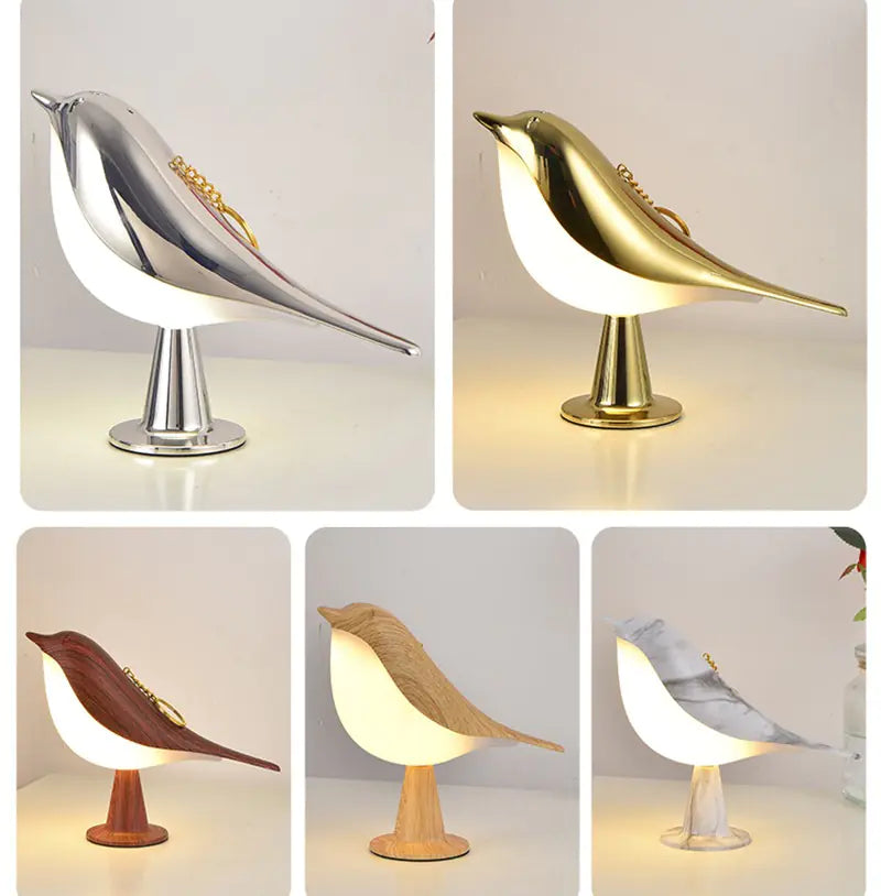 Bird Bedside Lamps with 3 Color Temperature and Touch Sensor