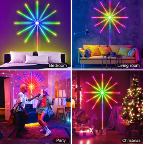 Firework Audio-Sync LED Strip Lights - Vibrant Room Decor