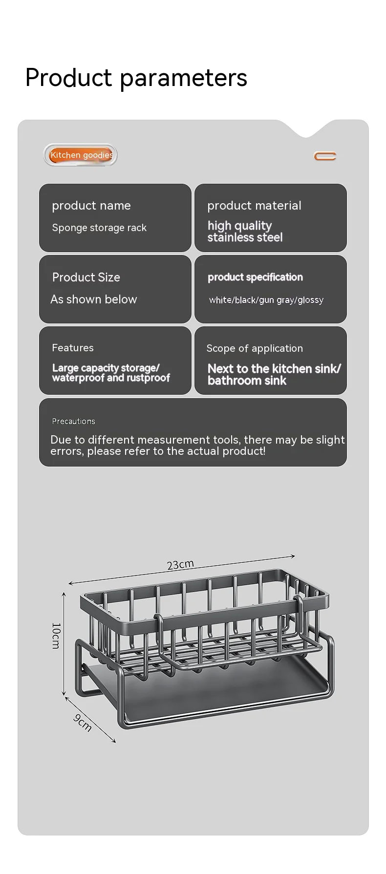 All-in-One Kitchen Sink Caddy with Draining System