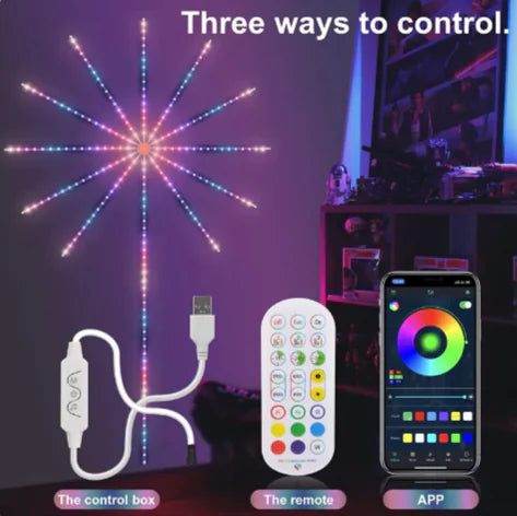 Firework Audio-Sync LED Strip Lights - Vibrant Room Decor