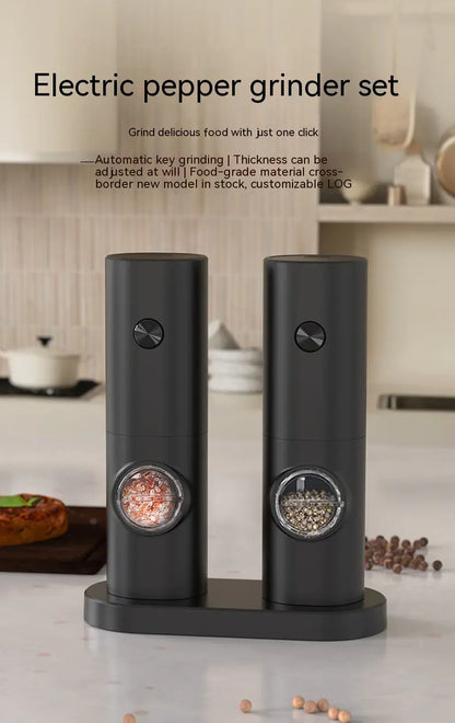 Electric Pepper Mill & Storage Set