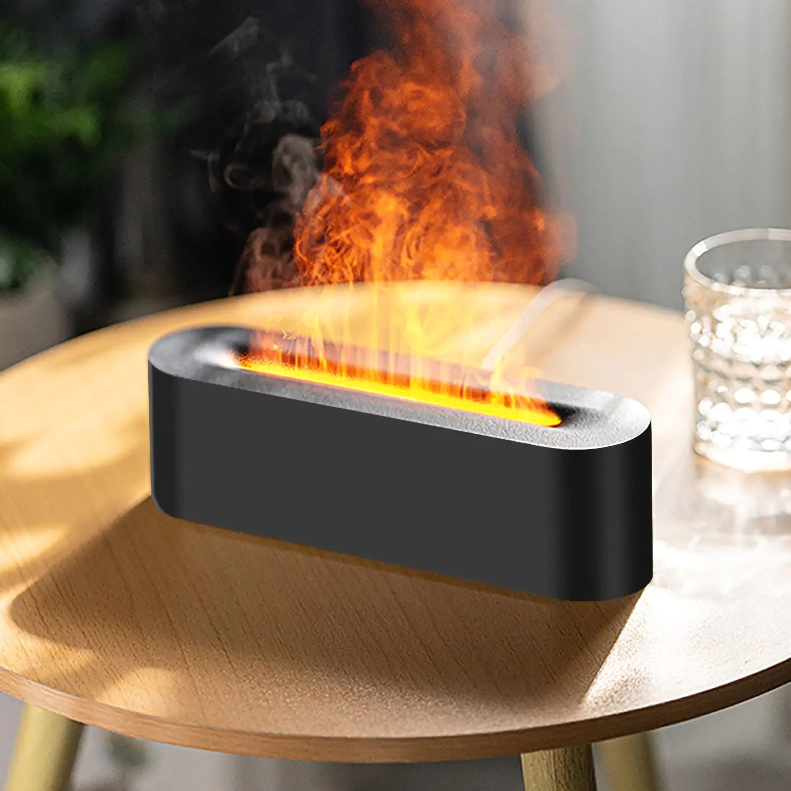 Flame Glow Aromatherapy Diffuser 150ml - Black
