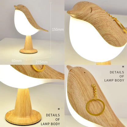 Bird Bedside Lamps with 3 Color Temperature and Touch Sensor