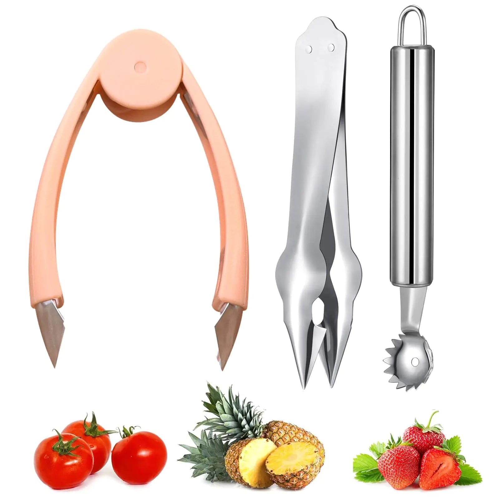 Multifunctional Fruit Corer and Peeler - Pineapple and Strawberry