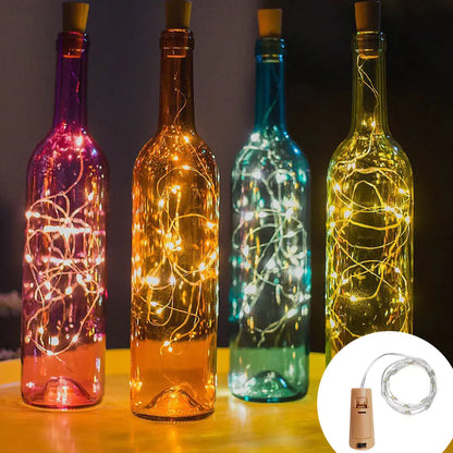 LED Wine Bottle Cork String Lights for Holiday Decor