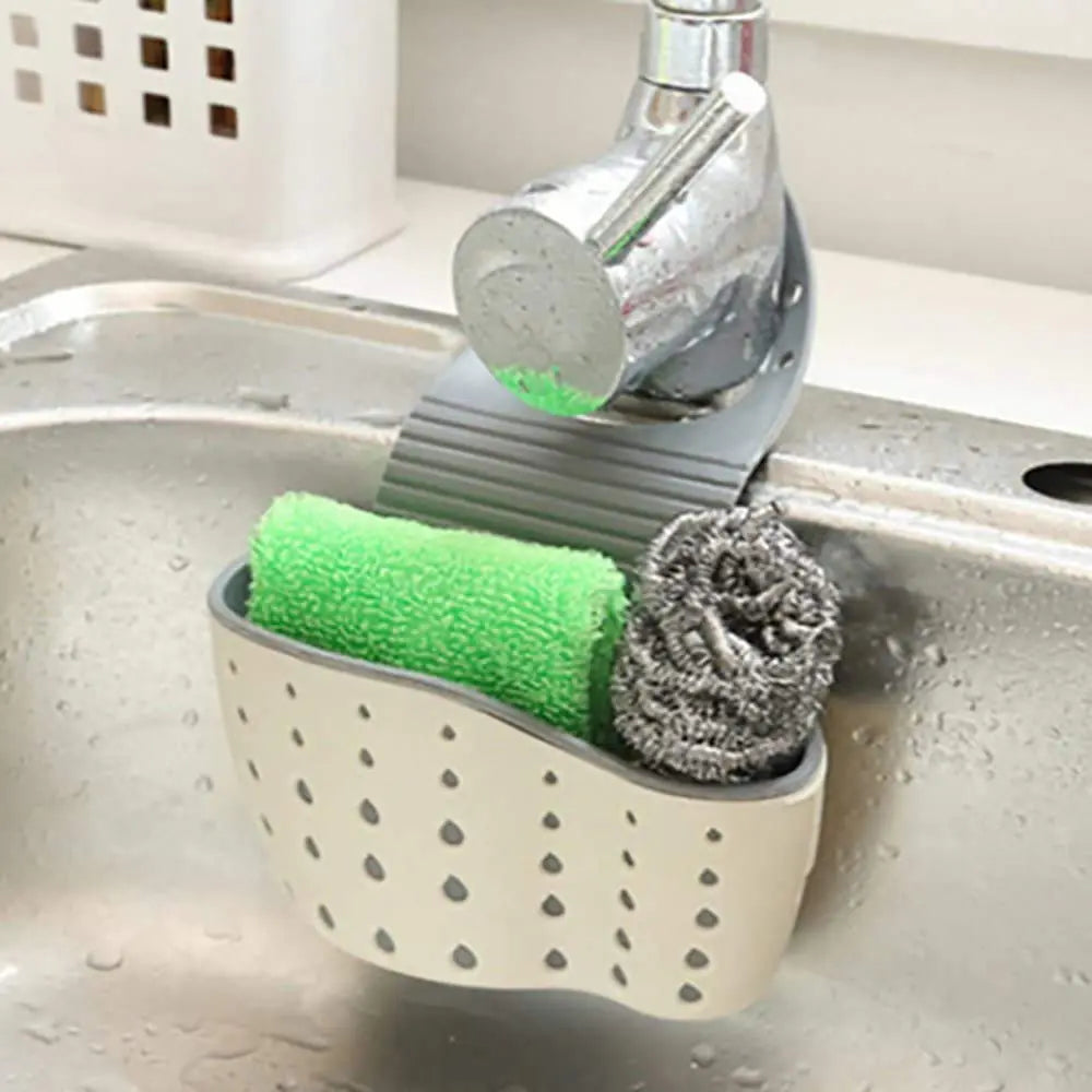 Kitchen Sink Shelf Soap Sponge Drain Rack Holder