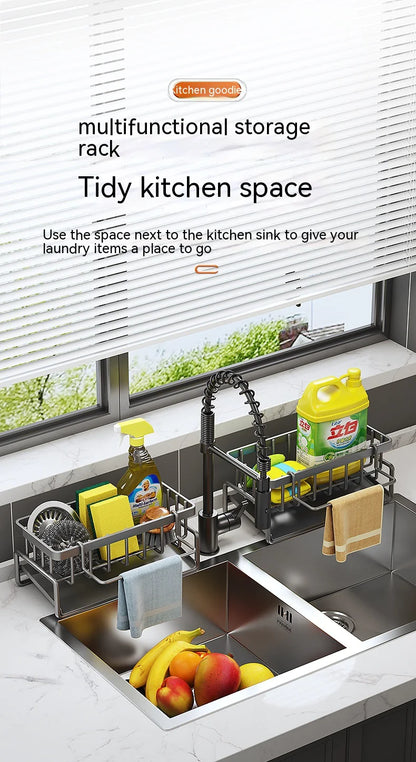 All-in-One Kitchen Sink Caddy with Draining System