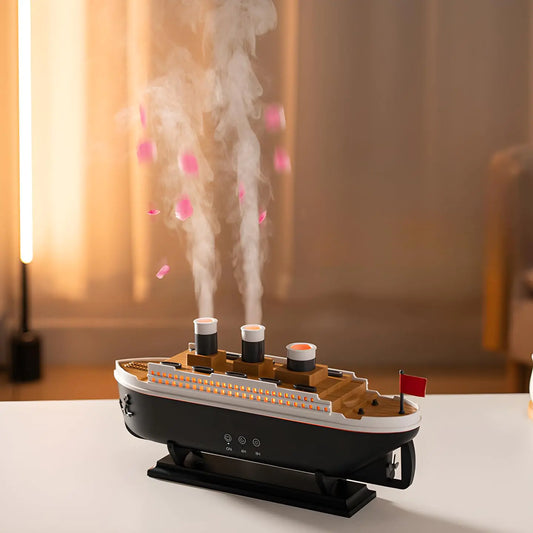 Steamship Bedroom Humidifier with Aroma Diffuser & Remote Control