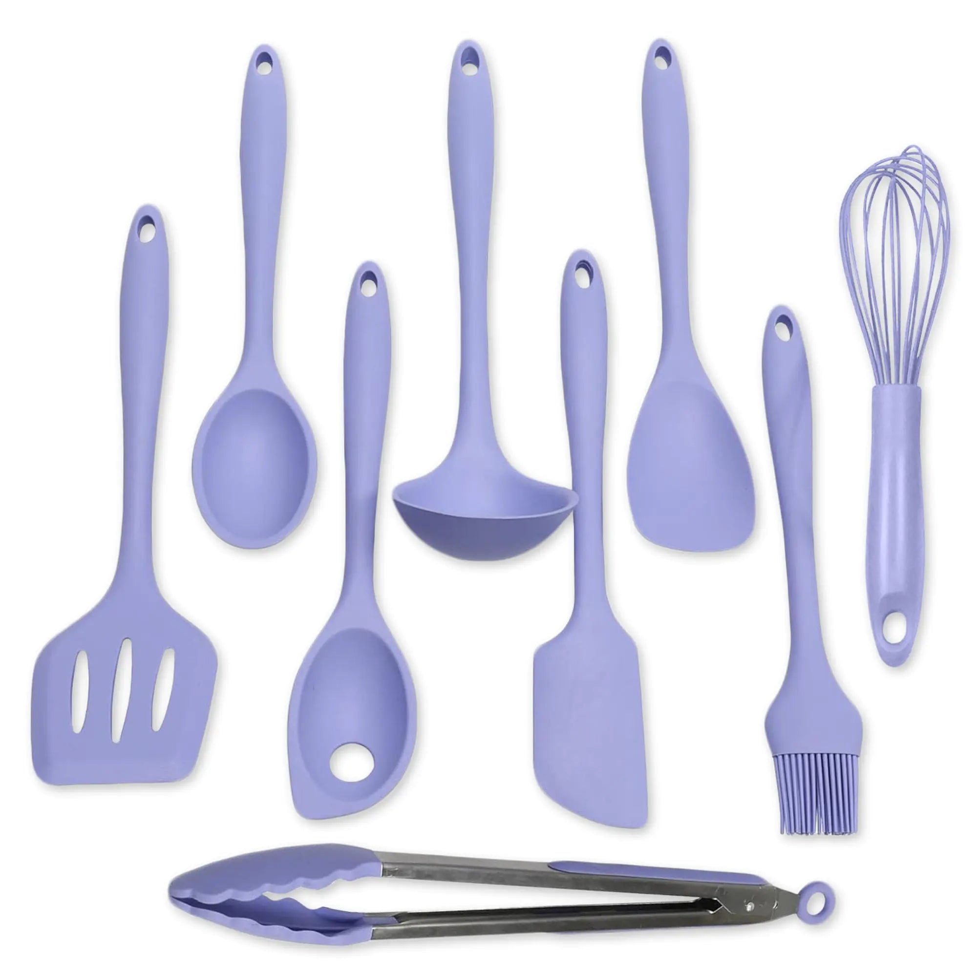 Chef Craft 9-Piece Silicone Utensil Set - Pastel Blue
